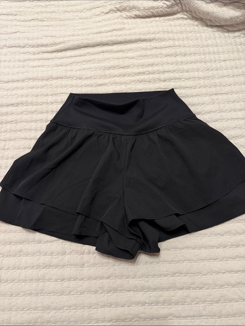 90 Degree By Reflex Black Layered Athletic Skort Shorts